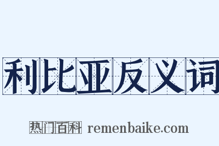 利比亚反义词是什么意思的图片